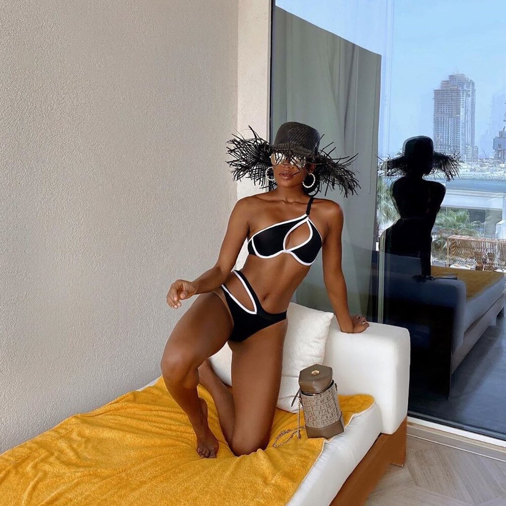 Maillot-de-bain-noir-Sexy-ajour-Push-Up-Bikini-ensemble-deux-pi-ces-Monokini-v-tements