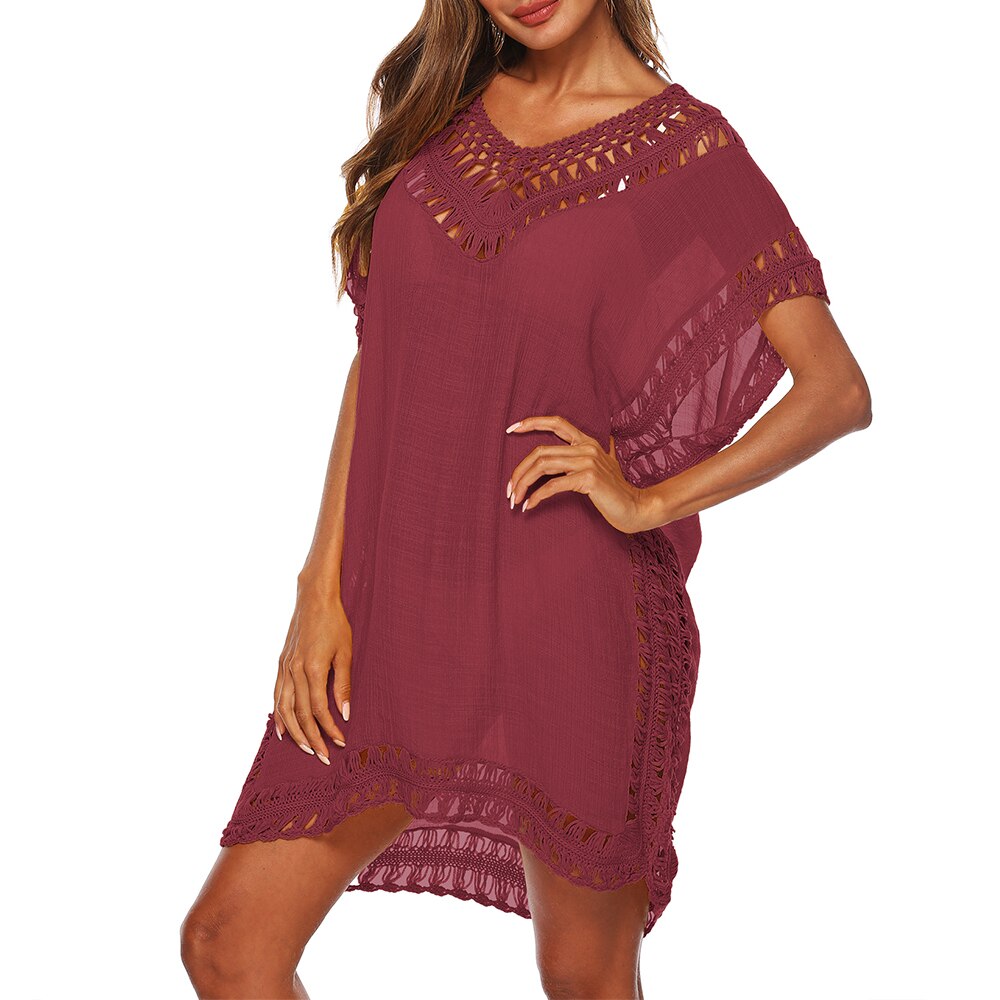 2022-Sexy-Women-Loose-Beach-Dress-Tunic-Solid-Bikini-Cover-UP-Swimsuit-Beachwear-Swimwear-Hollow-Out