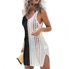 Robe-de-plage-confortable-pour-femmes-Sexy-couleur-unie-Anti-soleil-ajour-Cover-Up-pour-Bikini