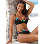 Maillot-de-bain-noir-imprim-pois-ensemble-deux-pi-ces-Push-Up-grande-taille-Bikini-3xl