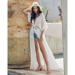 Robe-de-Plage-blanche-d-tail-Crochet-style-Boho-longue-tunique-par-os-Cover-Up-pour