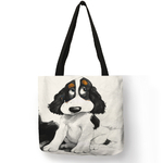 Sacs-main-en-tissu-imprim-chien-gris-pour-femmes-fourre-tout-de-Shopping-personnalis-sacs-de