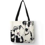 Sacs-main-en-tissu-imprim-chien-gris-pour-femmes-fourre-tout-de-Shopping-personnalis-sacs-de