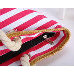 Sac-fourre-tout-en-toile-Extra-Large-sac-de-plage-voyage-pique-nique-Navi-rayures-blanches