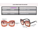 caractristique technique pour les lunettes SLANCE