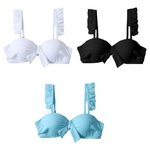 Haut-de-maillot-de-bain-bretelles-volant-es-pour-femmes-haut-de-Bikini-n-ud-papillon