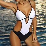 Maillot-de-bain-une-pi-ce-pour-femmes-Bandage-de-perles-rembourr-Push-up-v-tements