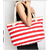Sac-fourre-tout-en-toile-Extra-Large-sac-de-plage-voyage-pique-nique-Navi-rayures-blanches