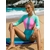In-x-maillot-de-bain-une-pi-ce-Patchwork-manches-longues-col-rond-monokini-d-coup