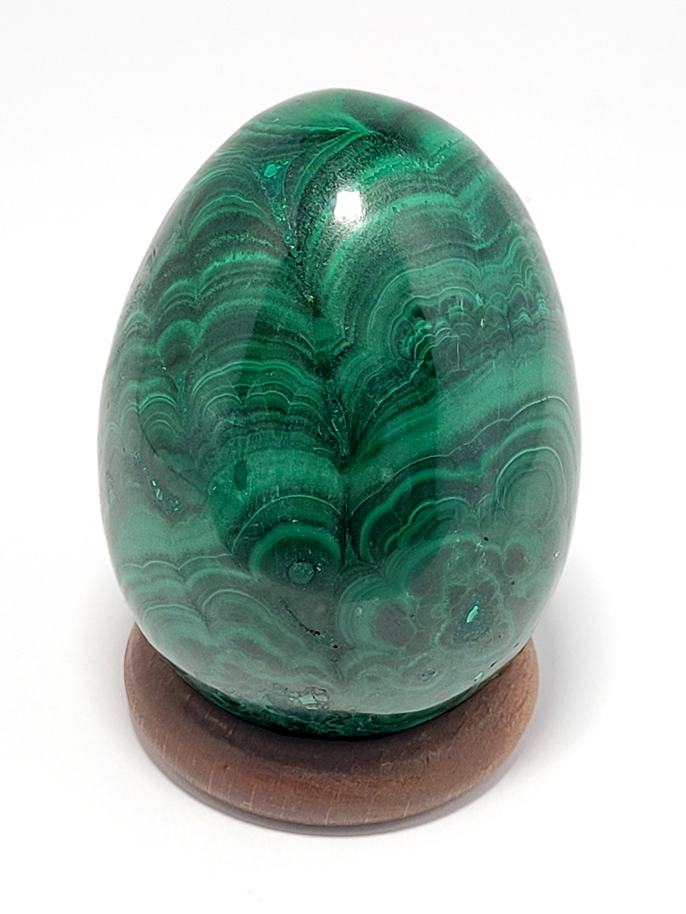 Oeuf minéral en MALACHITE - R.D. Congo - 280 g