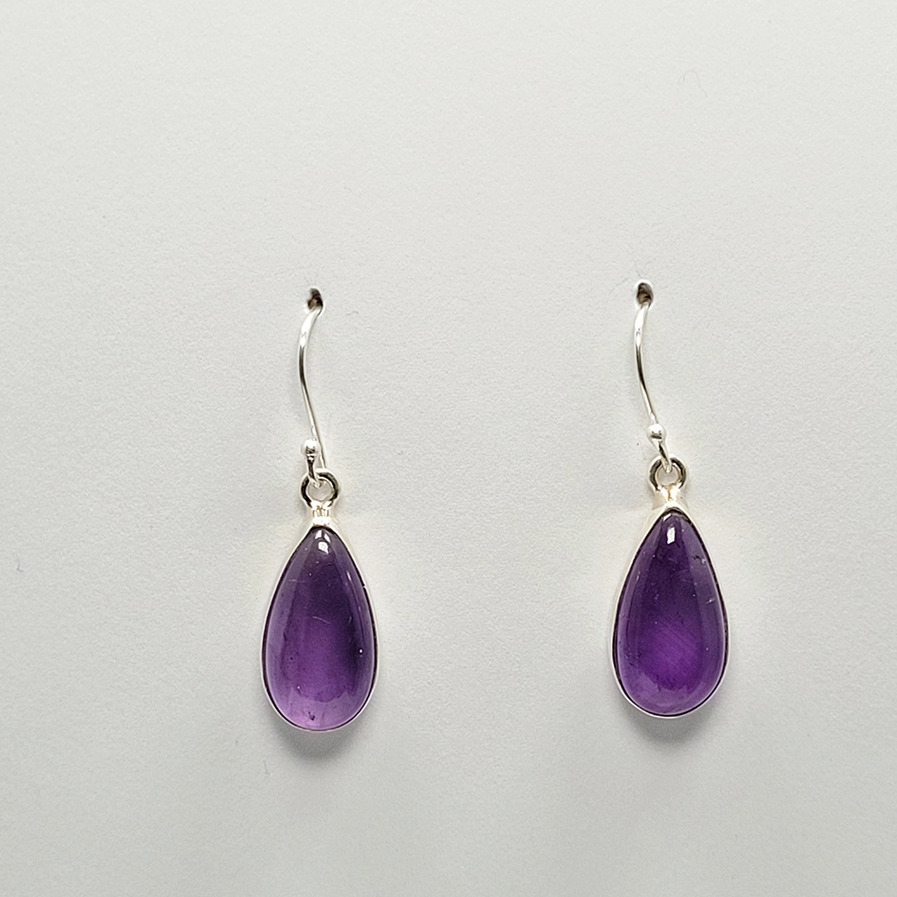 Boucles d\'oreilles en Amethyste et argent 915