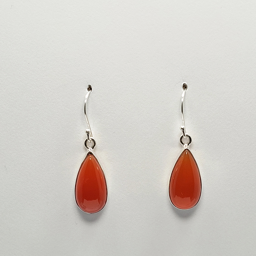 Boucles d\'oreilles en Cornaline et argent 915