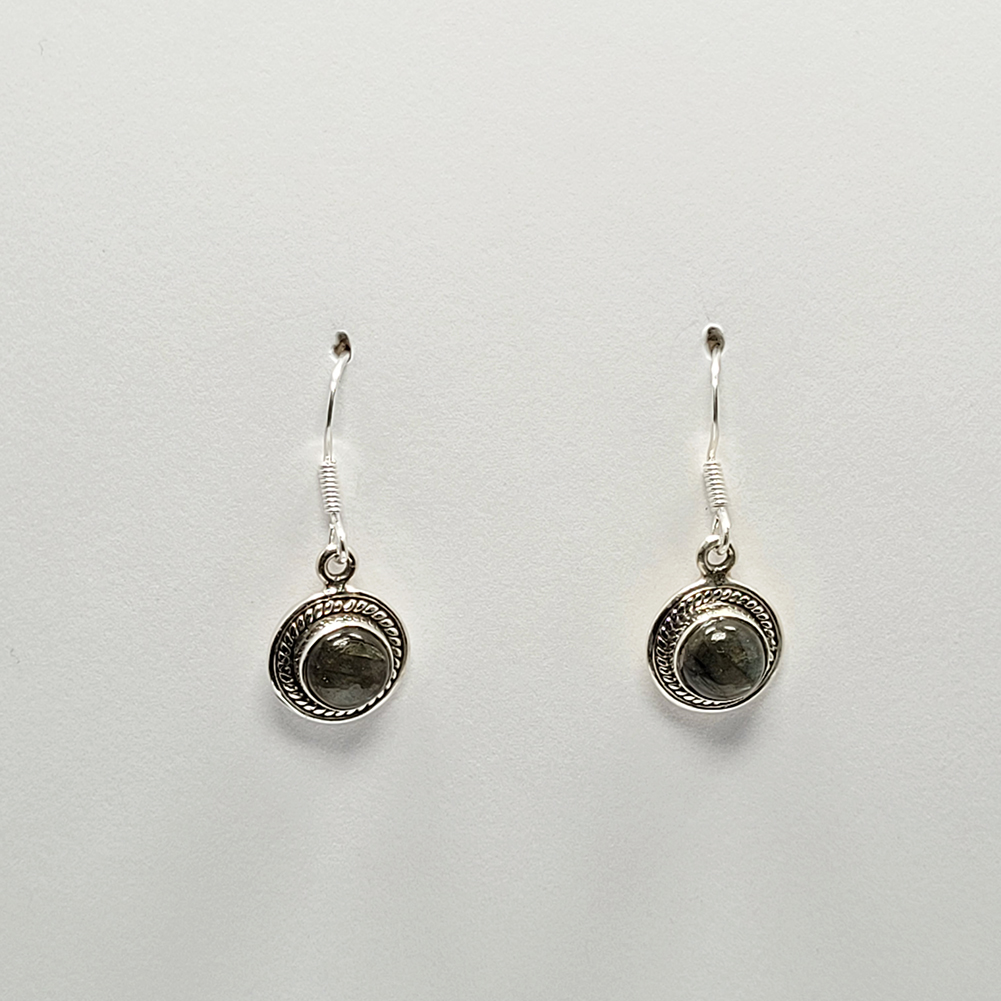 Boucles d\'oreilles en Labradorite et argent 915