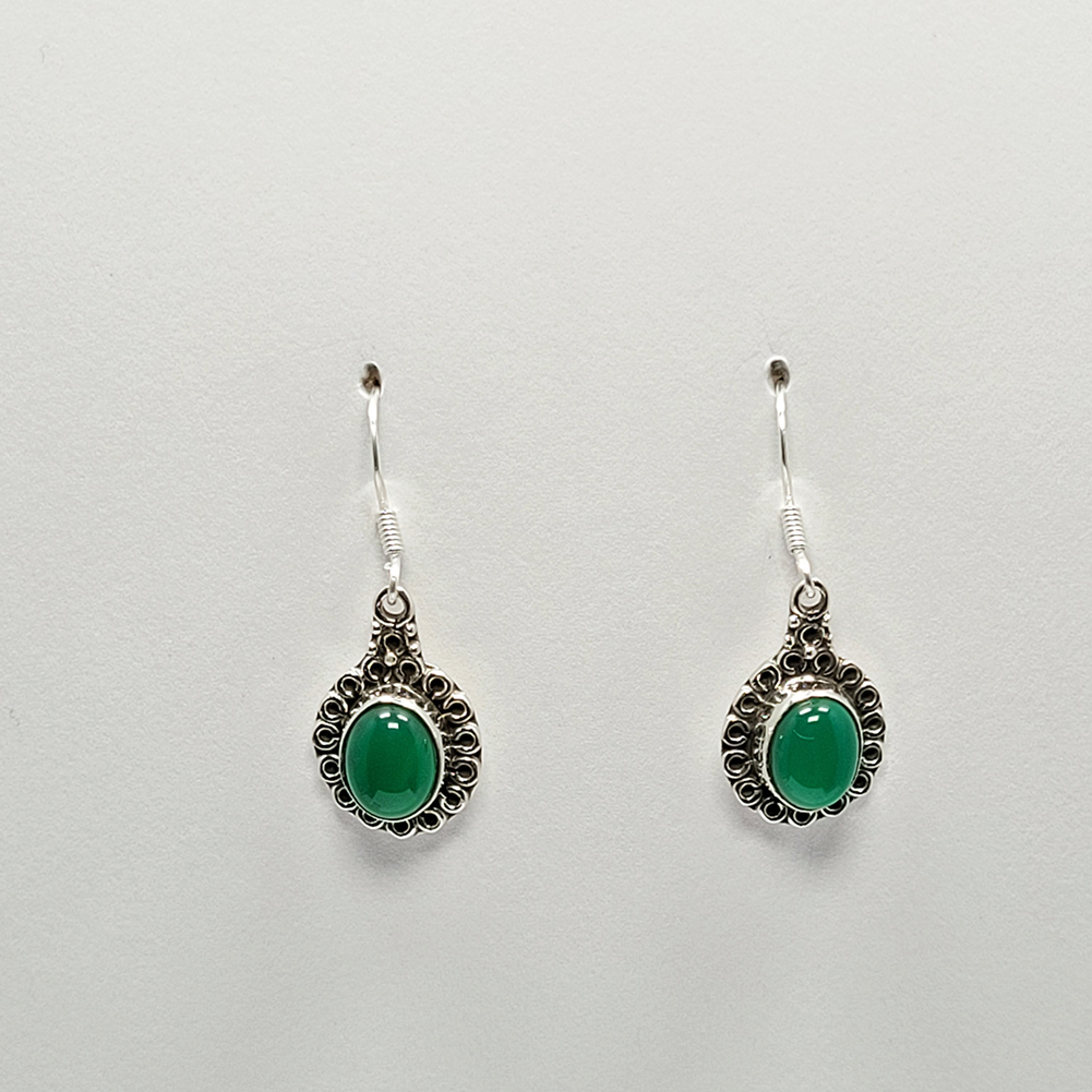 Boucles d\'oreilles en Agate et argent 915