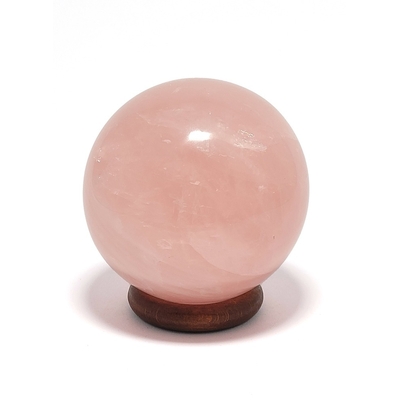 sphère en quartz rose 421g