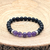 braceleten amethyste et onyx givre