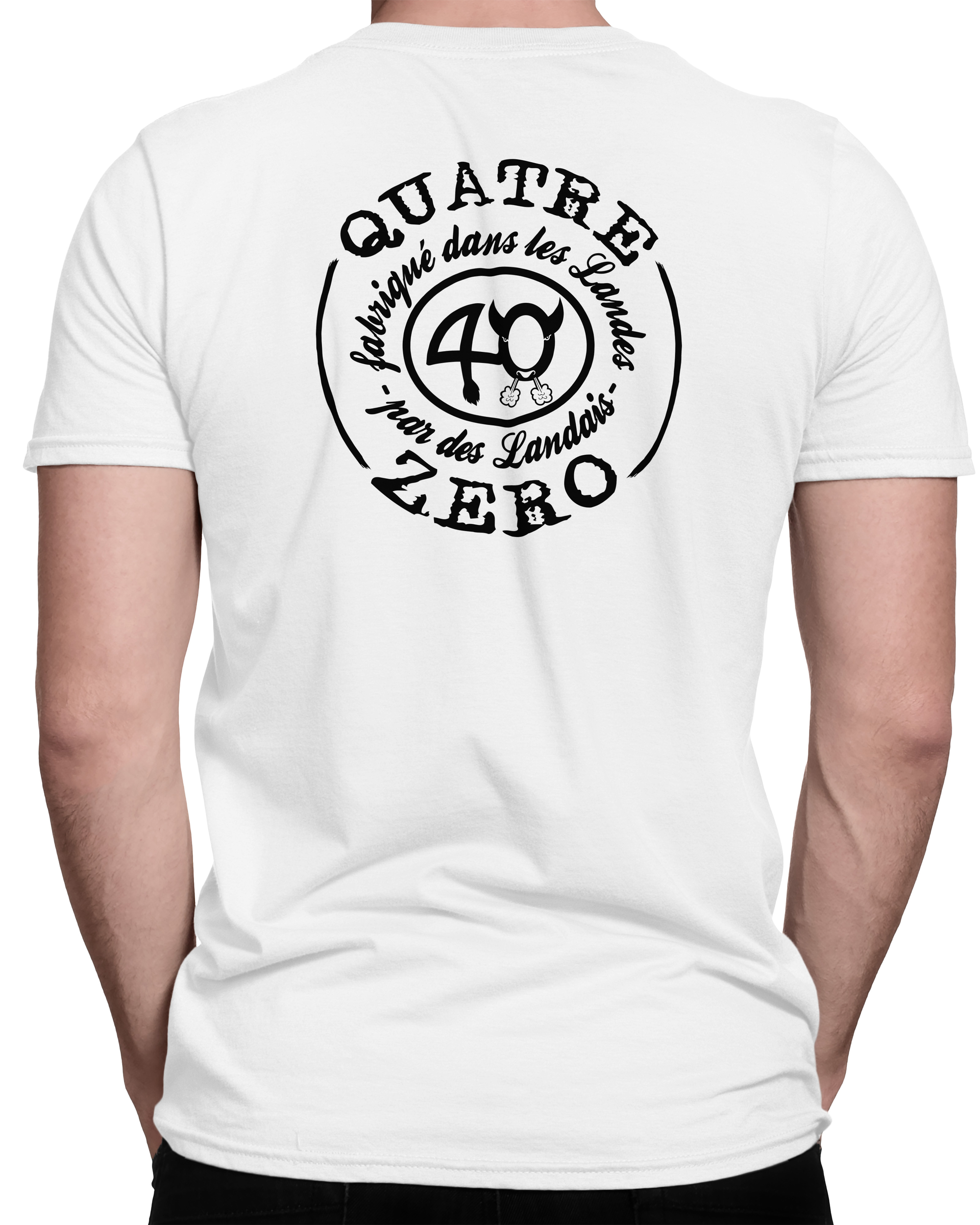 Tee-shirt 40 QuatreZero homme Landes Made recto verso