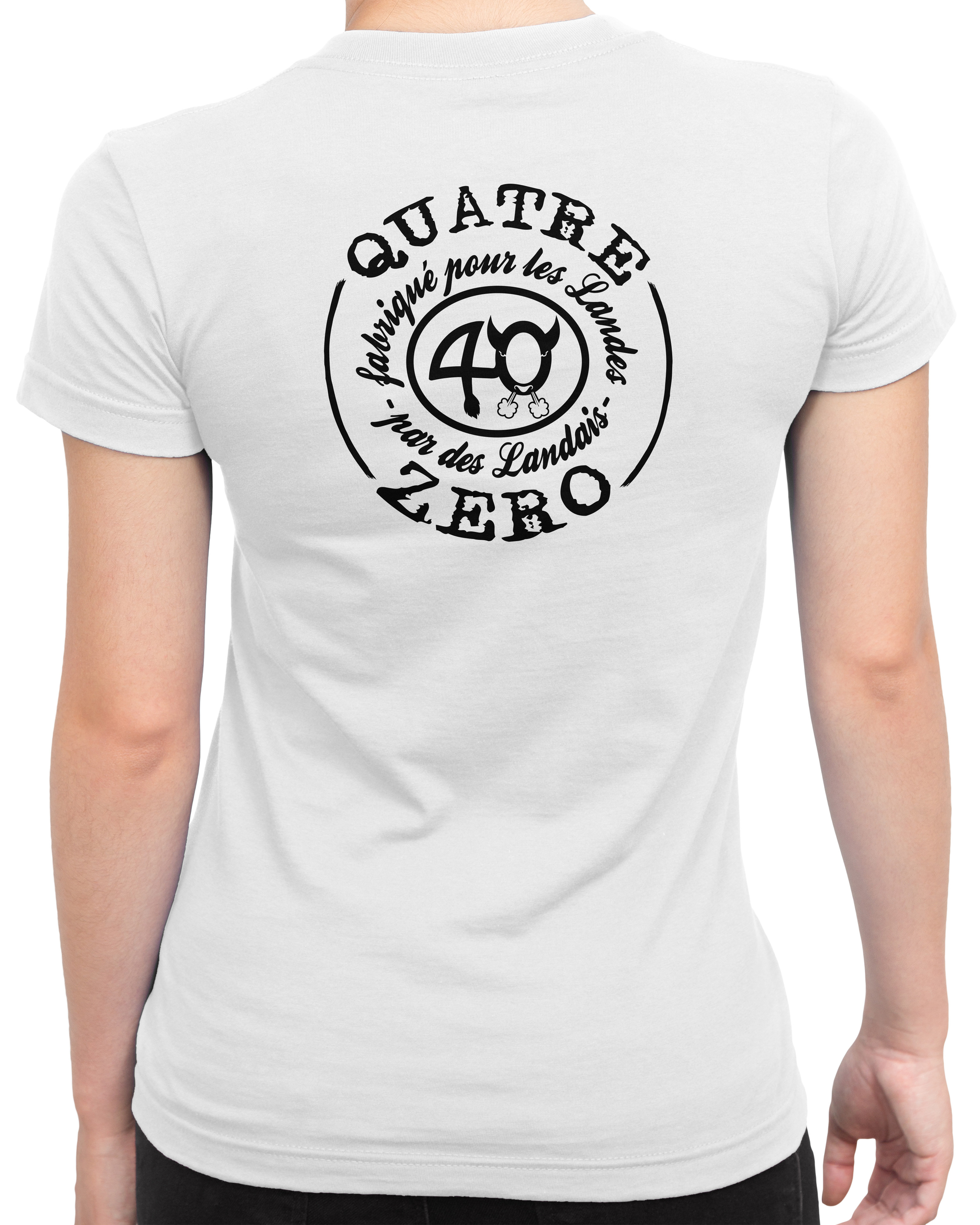 Tee-shirt 40 QuatreZero femme Landes Made recto verso