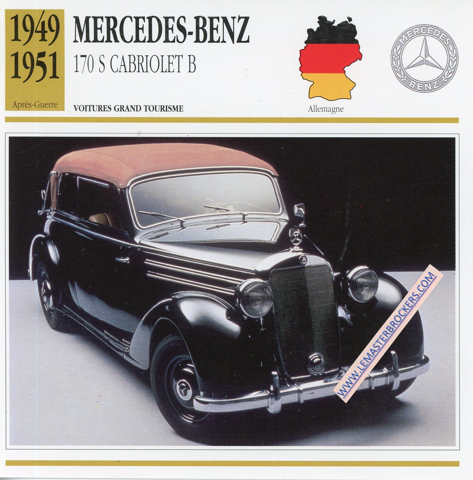 FICHE-AUTO-ATLAS-MERCEDES-BENZ-170-S-170S-CABRIOLET-B-1949-1951-LEMASTERBROCKERS-CARD-CARS