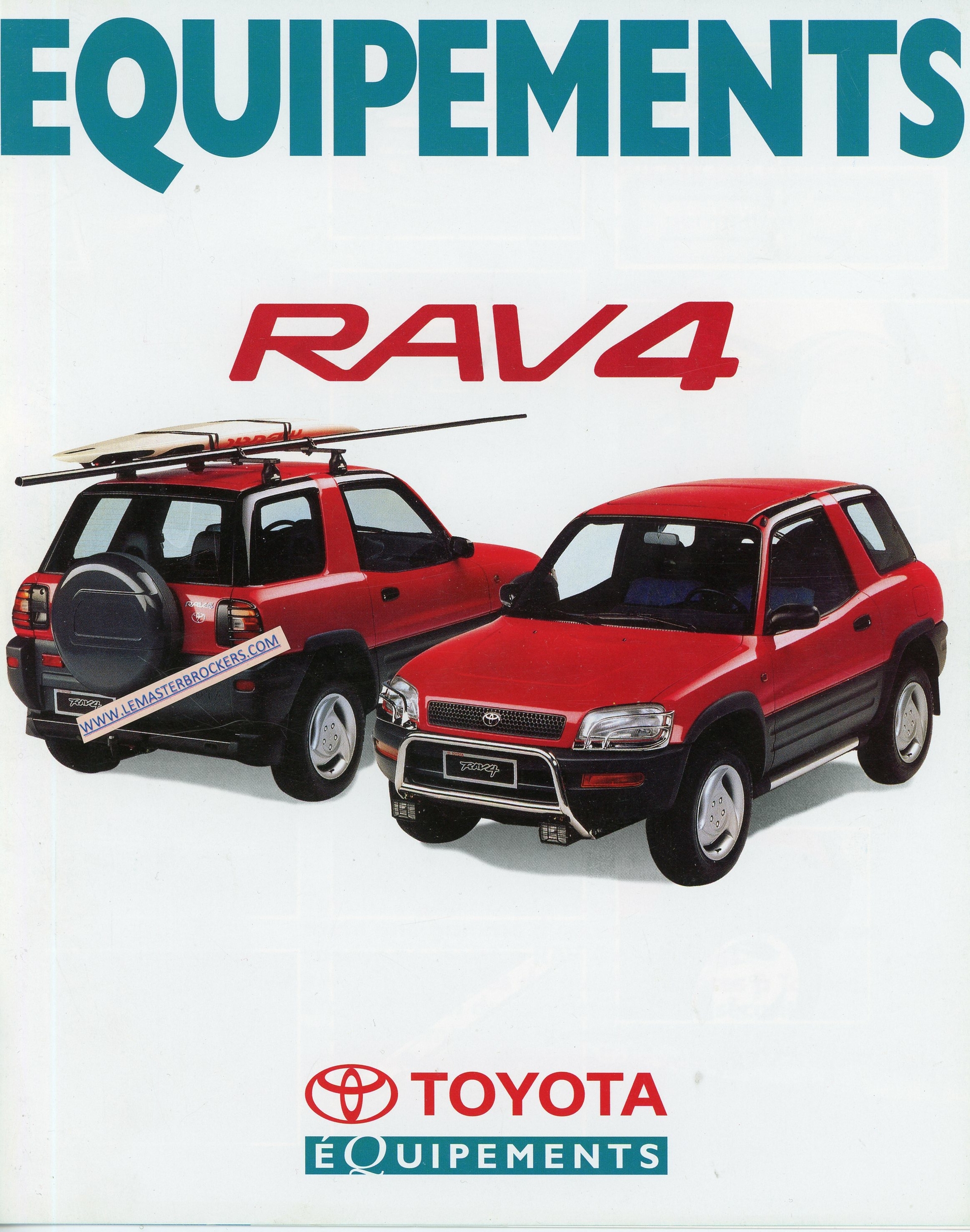 BROCHURE-AUTO-TOYOTA-RAV4-EQUIPEMENT-1995-LEMASTERBROCKERS