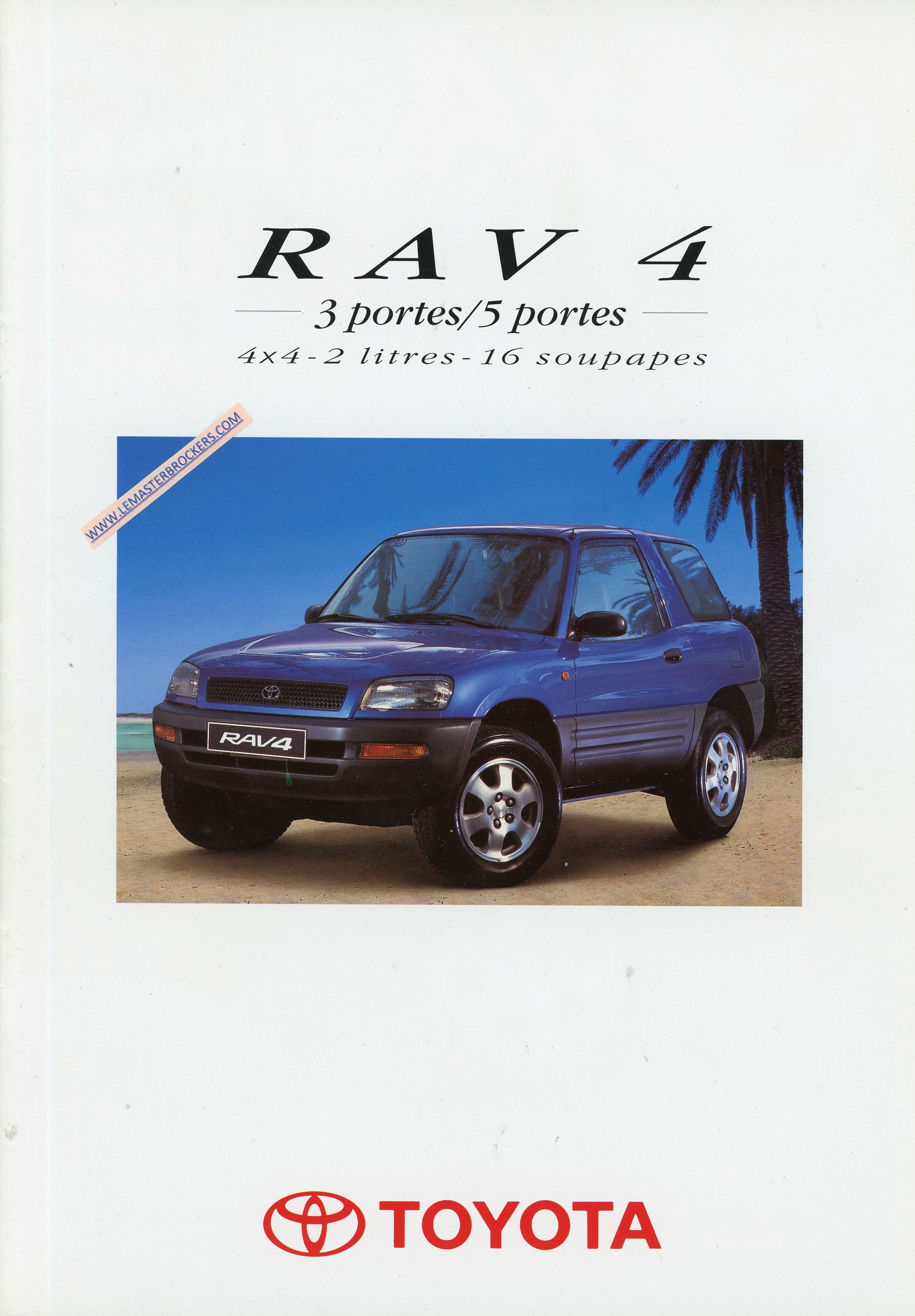 BROCHURE-AUTO-TOYOTA-RAV4-4X4-1995-LEMASTERBROCKERS