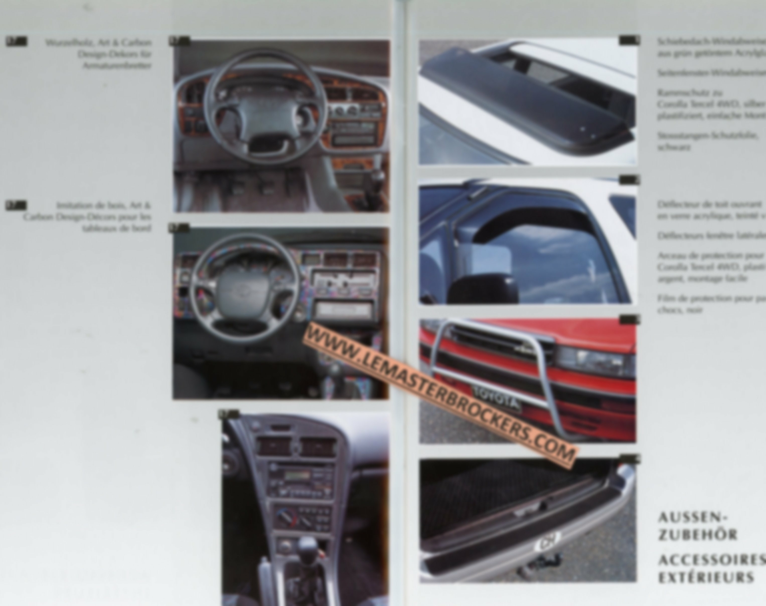 BROCHURE-AUTO-TOYOTA-ACCESSOIRES-RAV4-CELICA-CARINA-STARLET-COROLLA-1995-LEMASTERBROCKERS