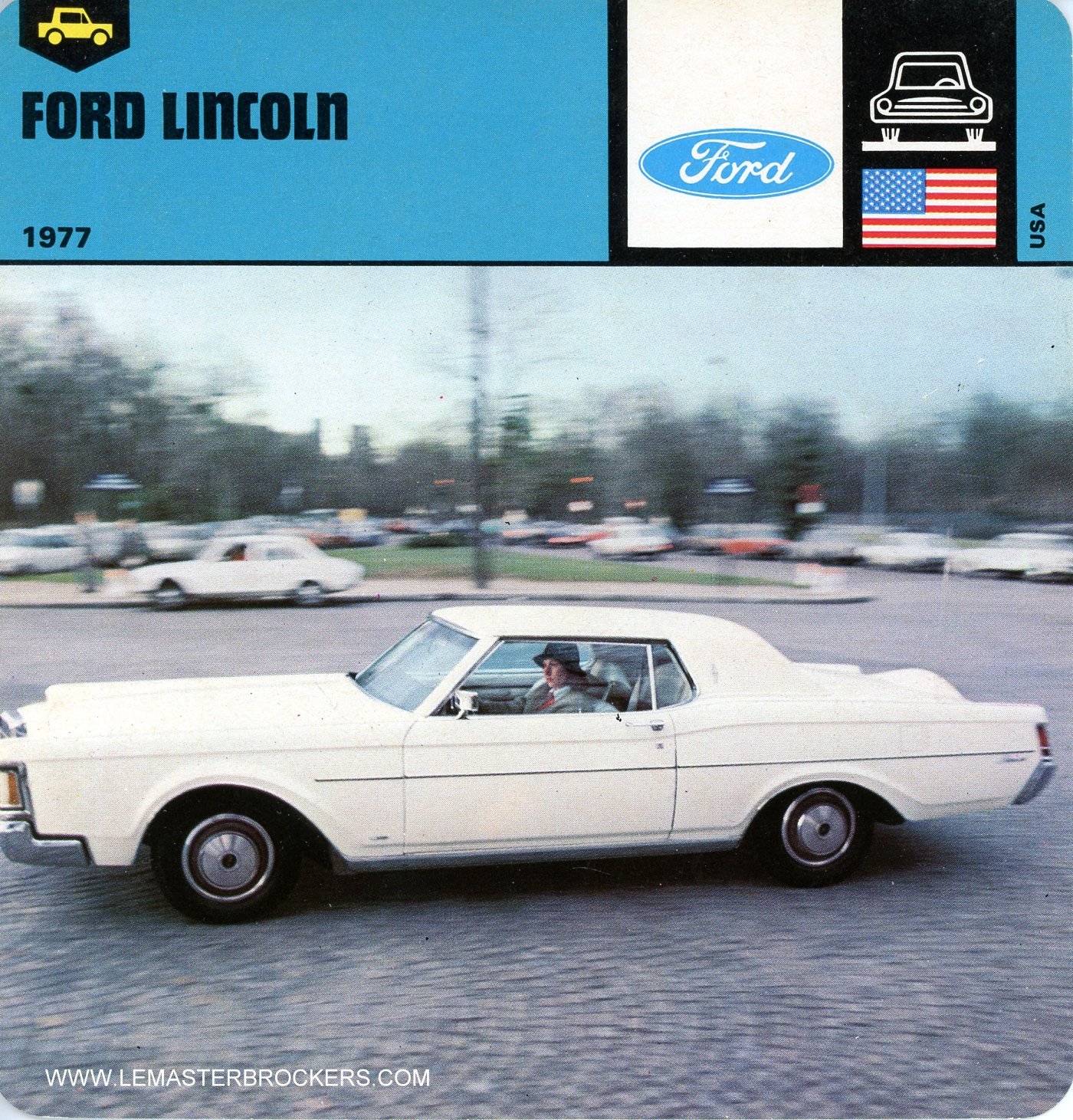 FICHE AUTO FORD LINCOLN 1977
