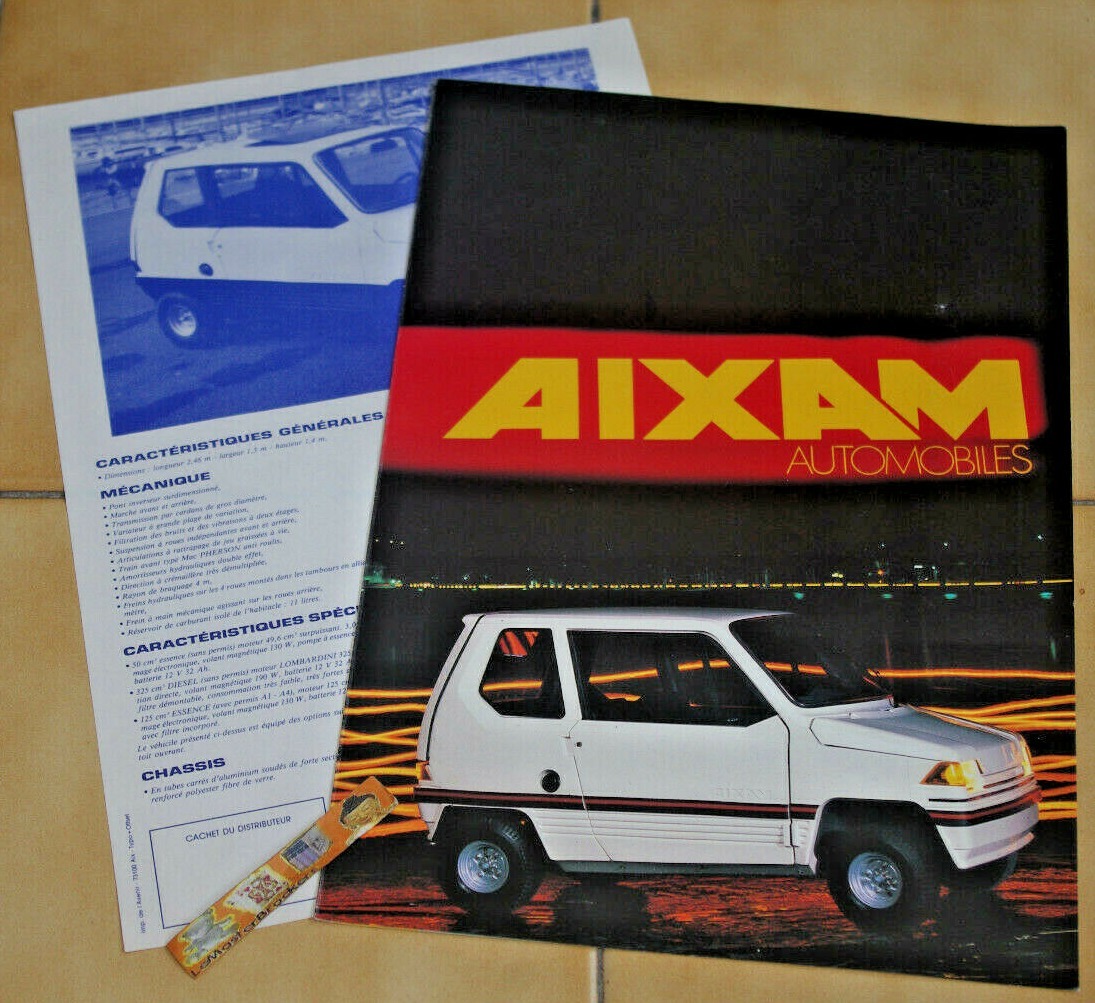 BROCHURE-AIXAM-50-325-LOMBARDINI-125-LEMASTERBROCKERS-VOITURETTE-SANS-PERMIS