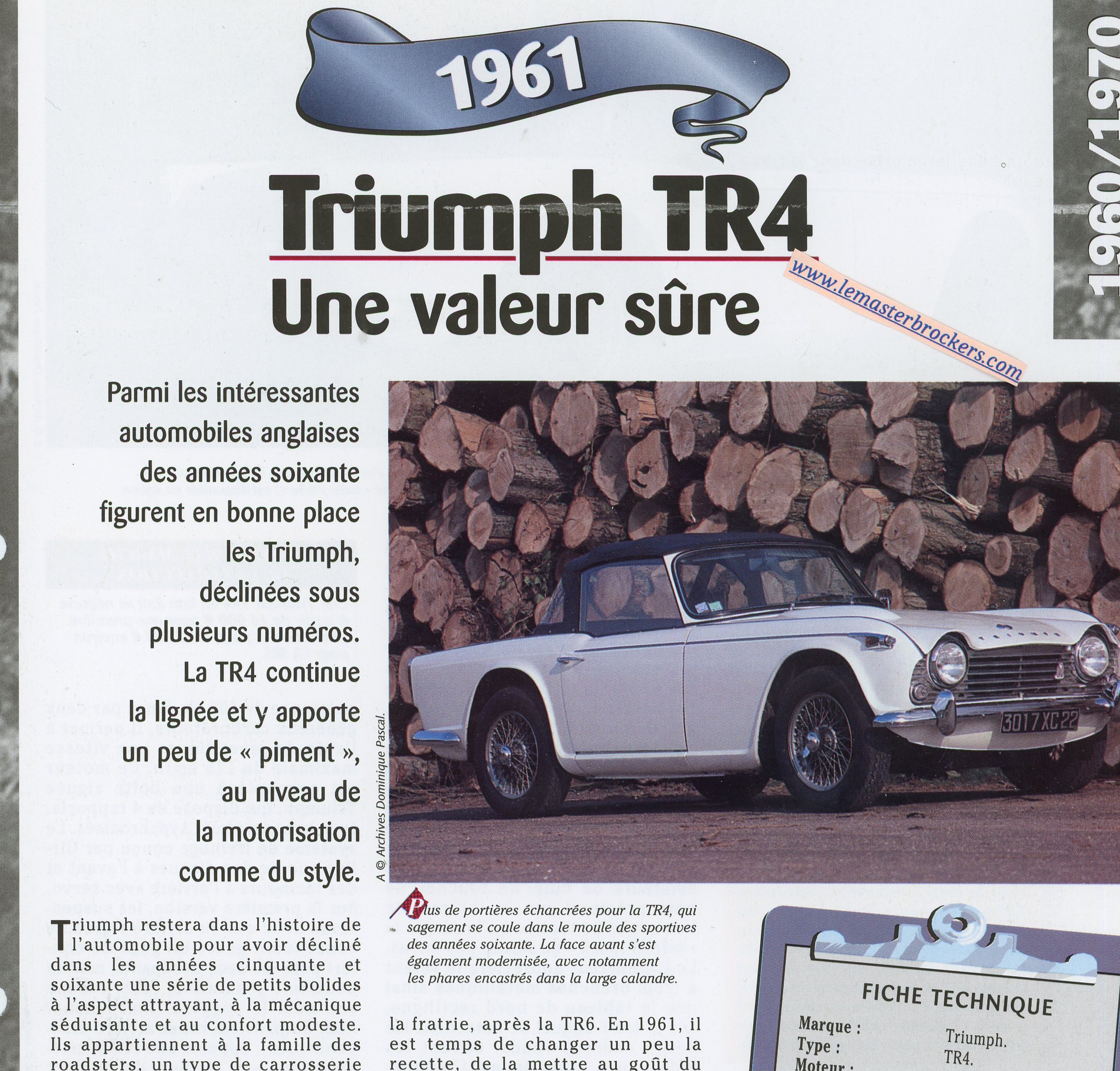 TRIUMPH-TR4-1961-FICHE-TECHNIQUE-VOITURE-LEMASTERBROCKERS