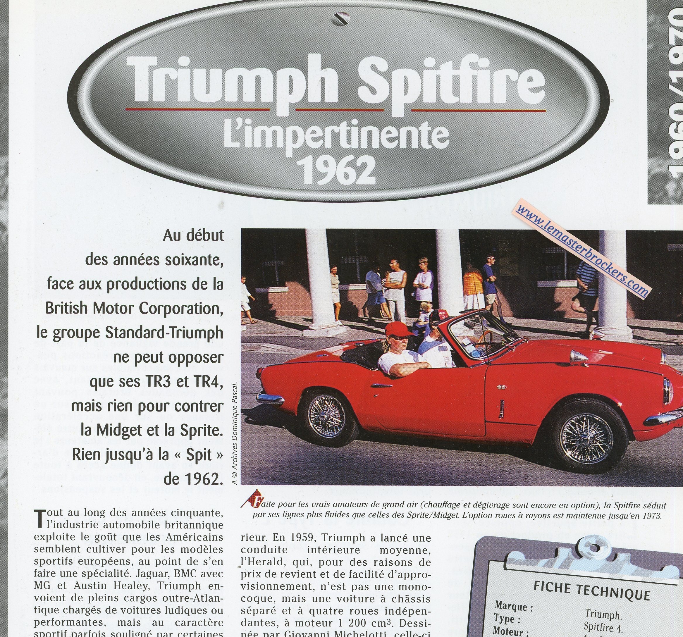 TRIUMPH-SPITFIRE-1962-FICHE-TECHNIQUE-VOITURE-LEMASTERBROCKERS