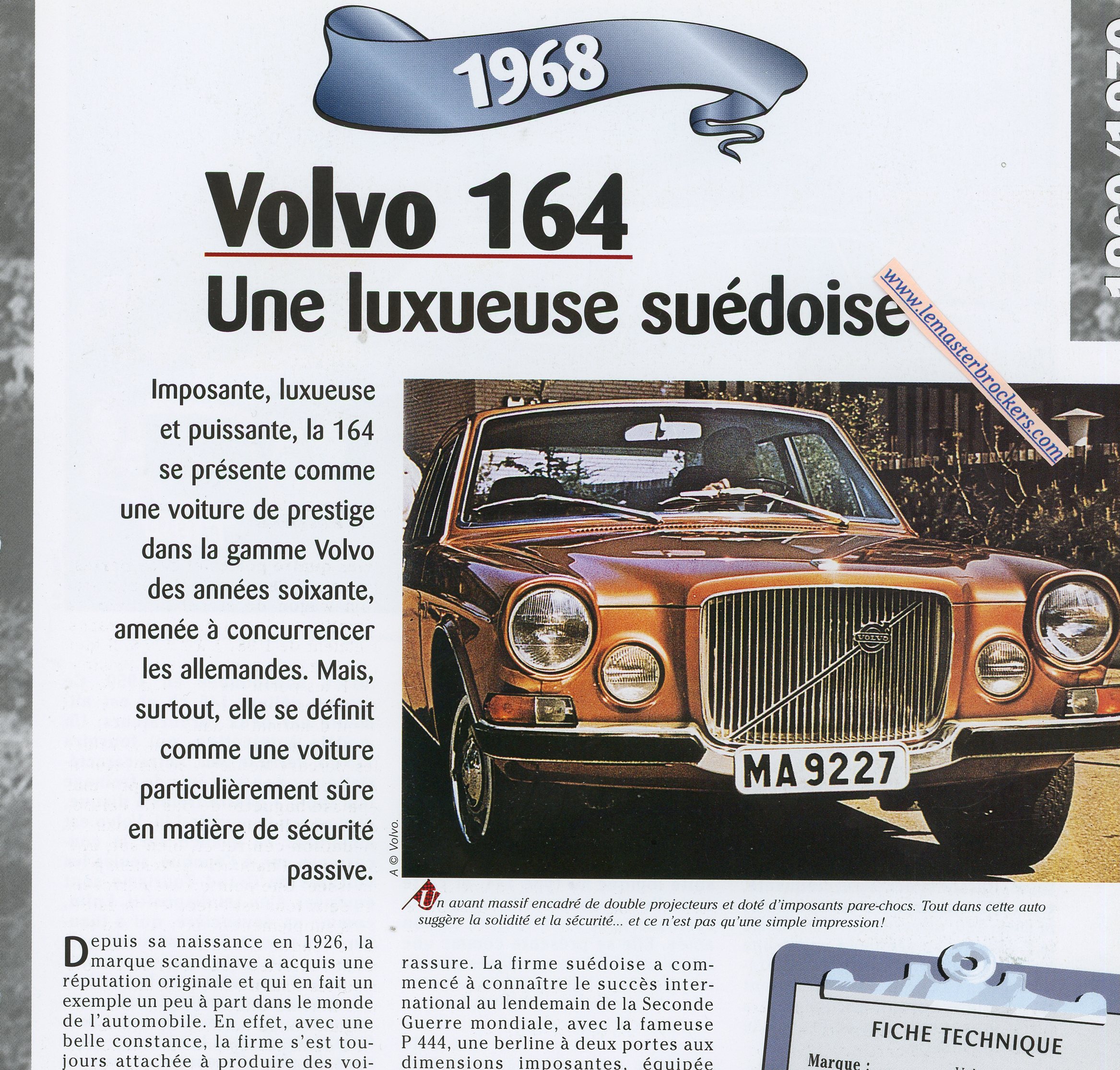 VOLVO-161-1968-FICHE-TECHNIQUE-VOITURE-LEMASTERBROCKERS