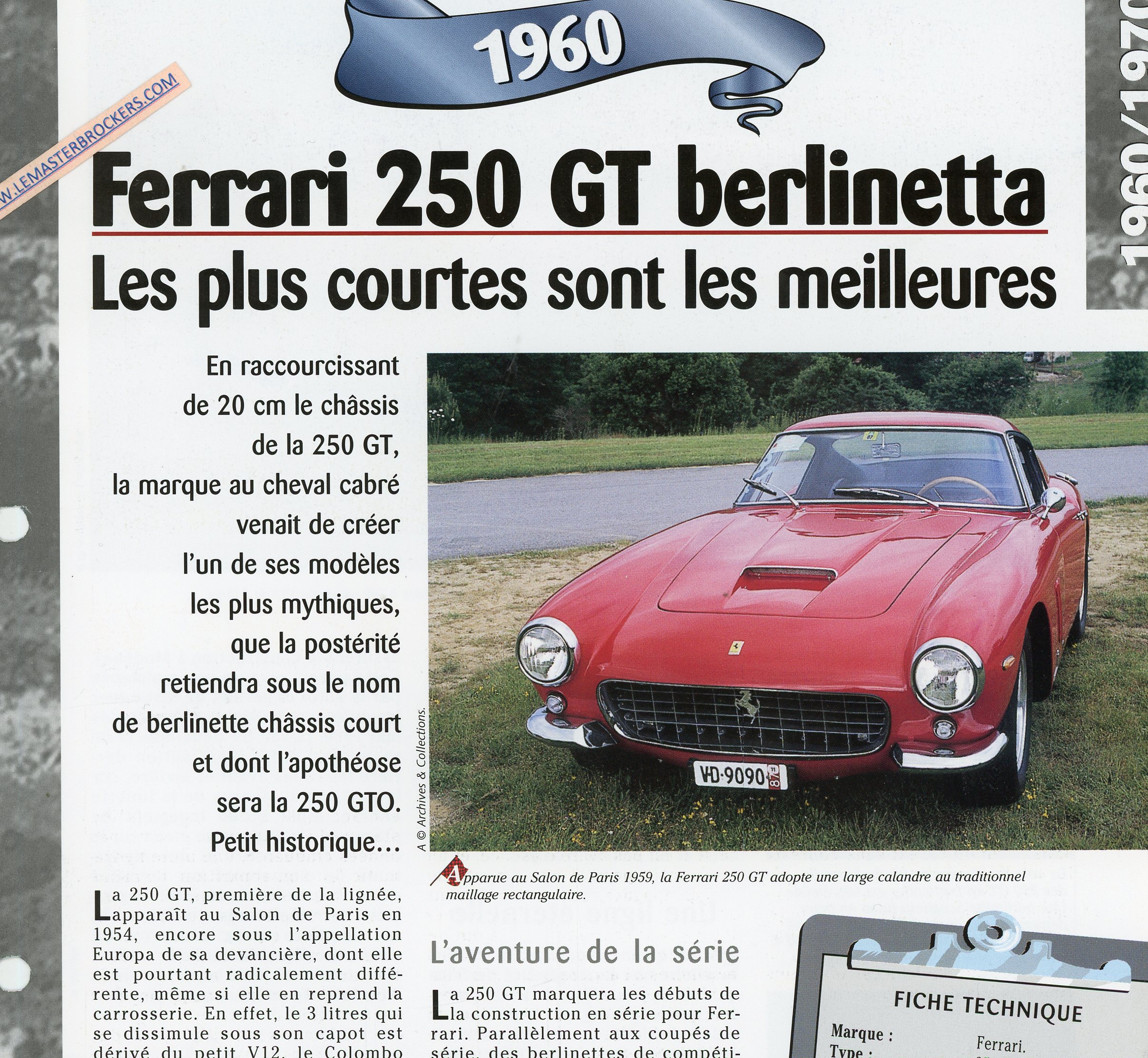 FERRARI-250-GT-BERLINETTA-1960-FICHE-TECHNIQUE-LEMASTERBROCKERS-CARS-CARD