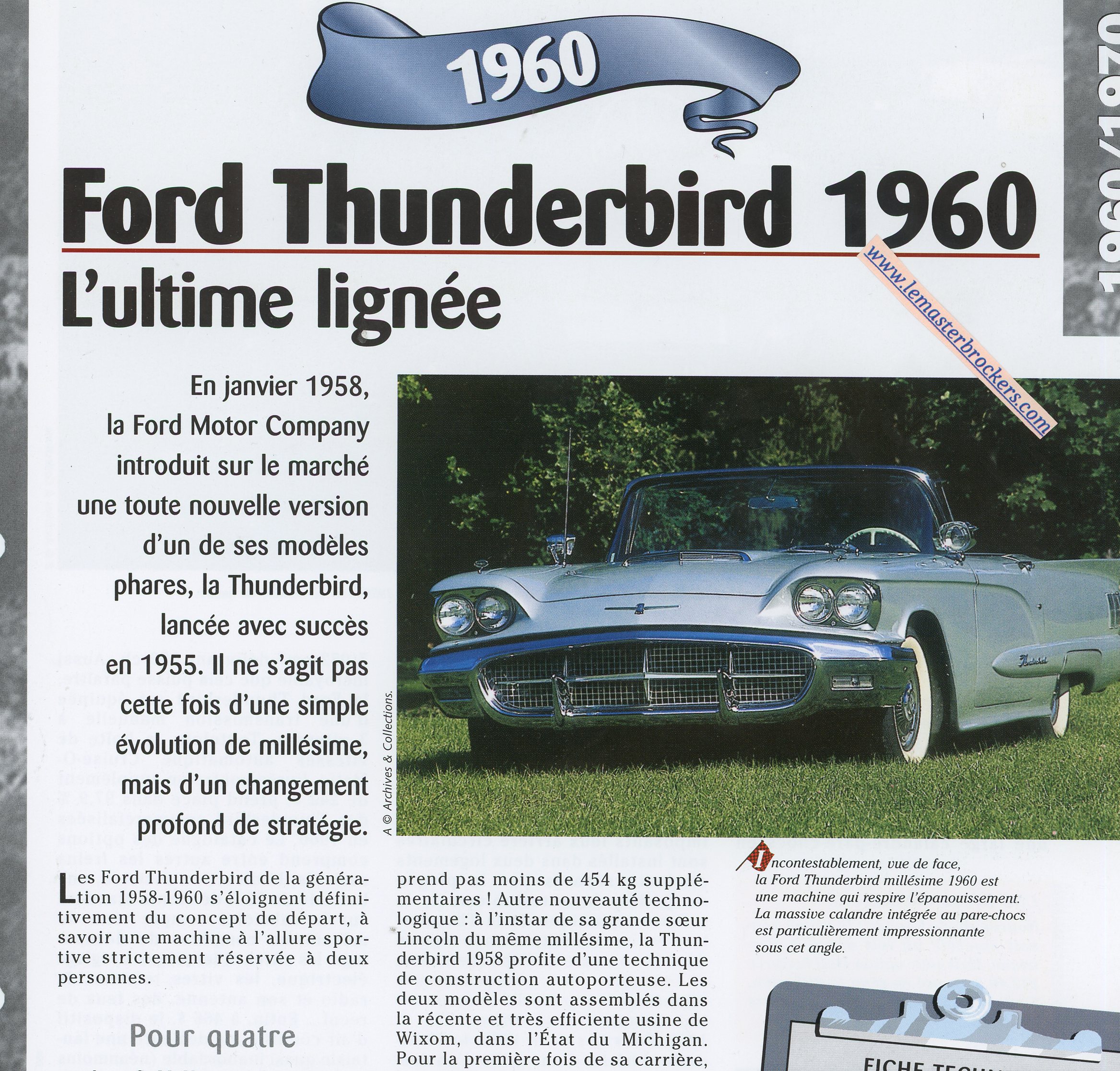 FORD-THUNDERBIRD-1960-FICHE-TECHNIQUE-LEMASTERBROCKERS-COM