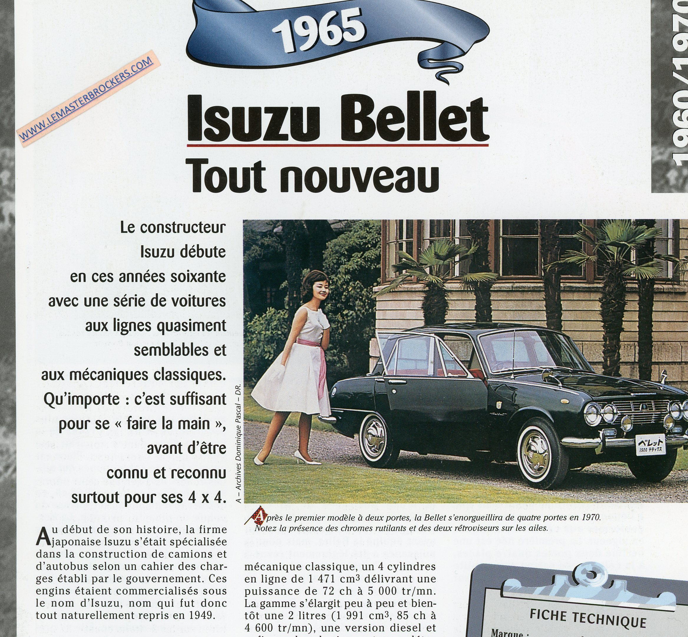 ISUZU-BELLET-1965-FICHE-TECHNIQUE-LEMASTERBROCKERS