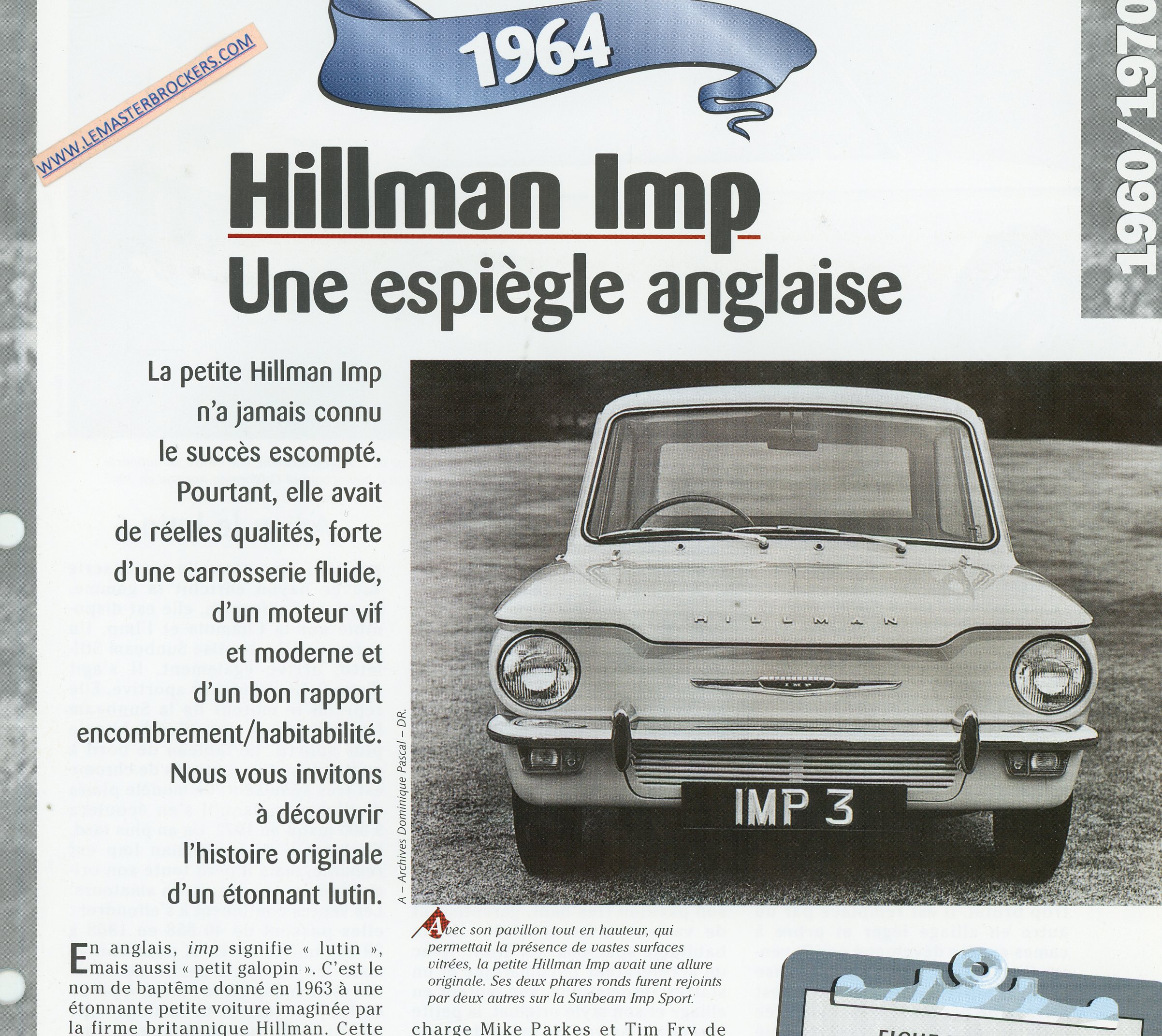 HILLMAN-IMP-1964-FICHE-TECHNIQUE-LEMASTERBROCKERS