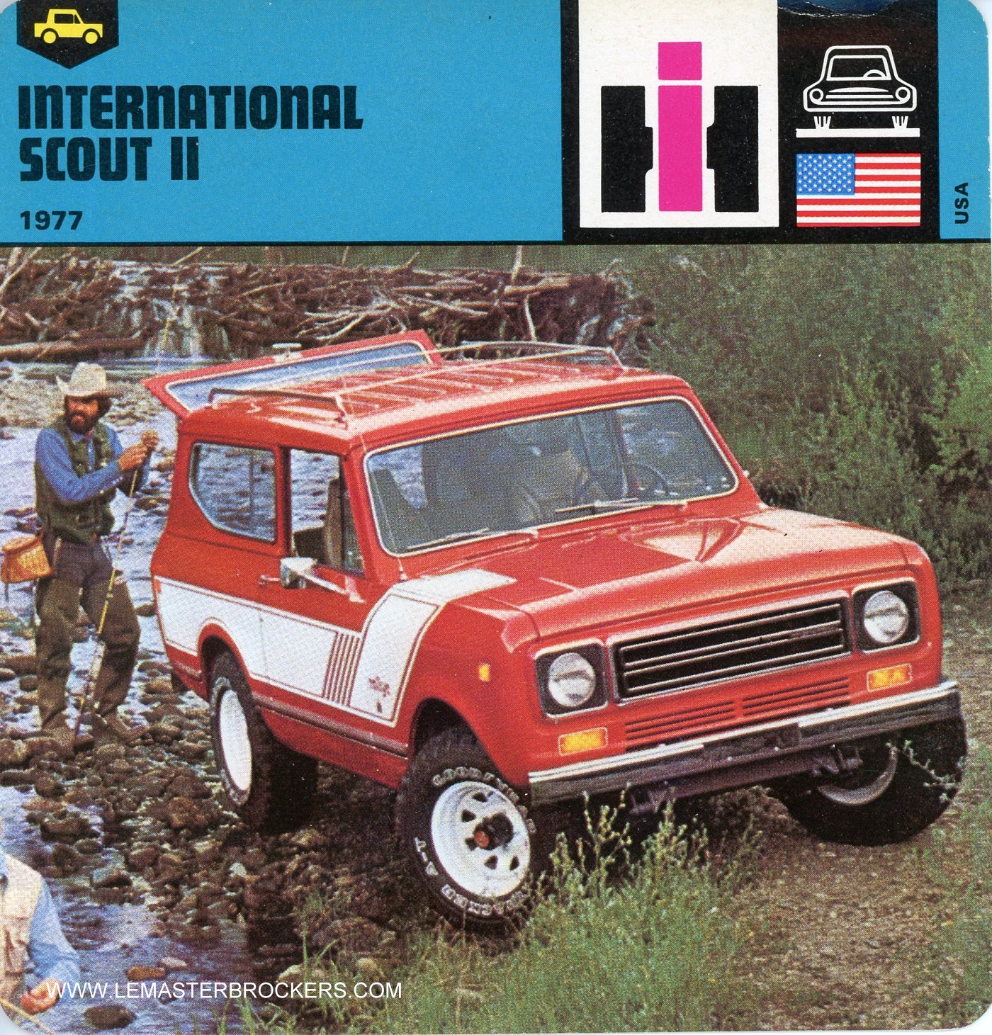 INTERNATIONAL SCOUT-CARS-CARD-LEMASTERBROCKERS