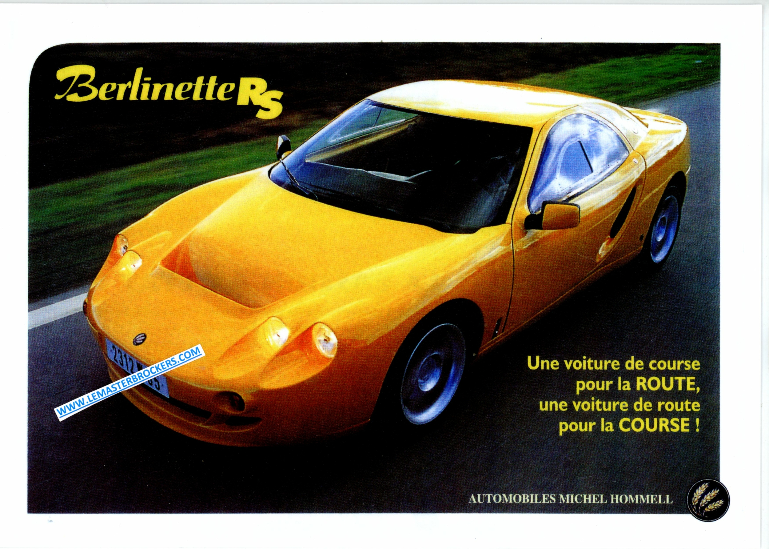 BROCHURE-AUTOMOBILE-MICHEL-HOMMELL-BERLINETTE-RS2-LEMASTERBROCKERS