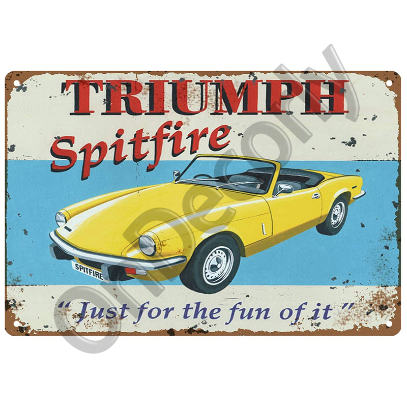 Plaque-décorative-métal-triumph-spitfire-tr5-tr7-lemasterbrockers