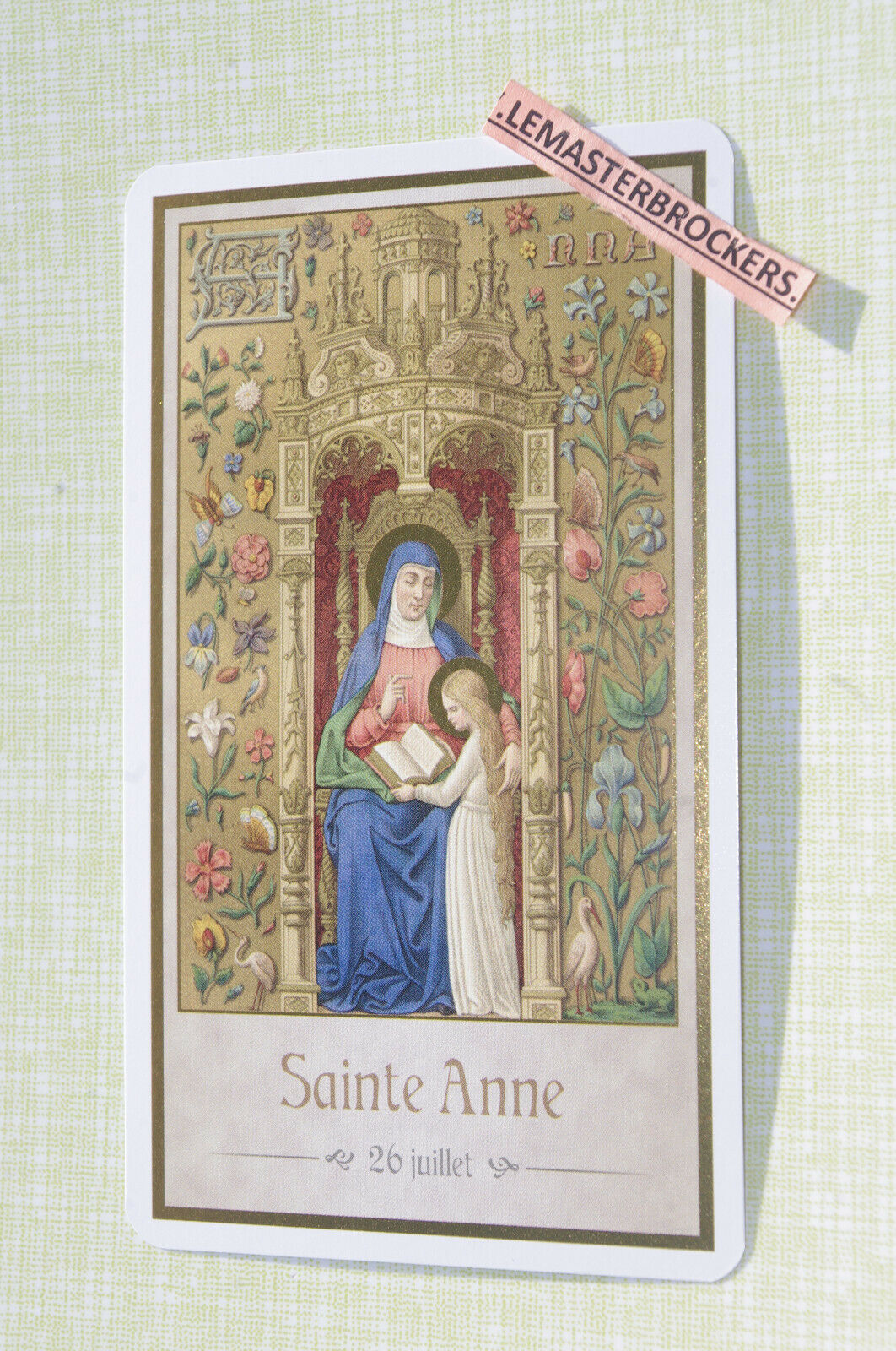 CARTE-IMAGE-PIEUSE-SAINTE-ANNE-26-JUILLET-LEMASTERBROCKERS