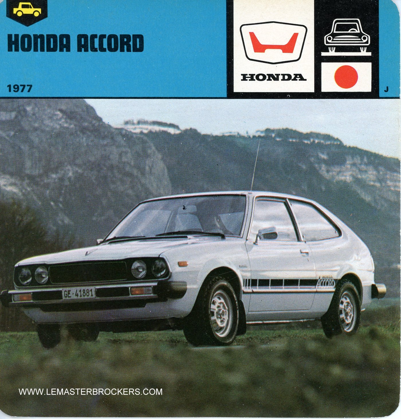 FICHE AUTO HONDA ACCORD 1977