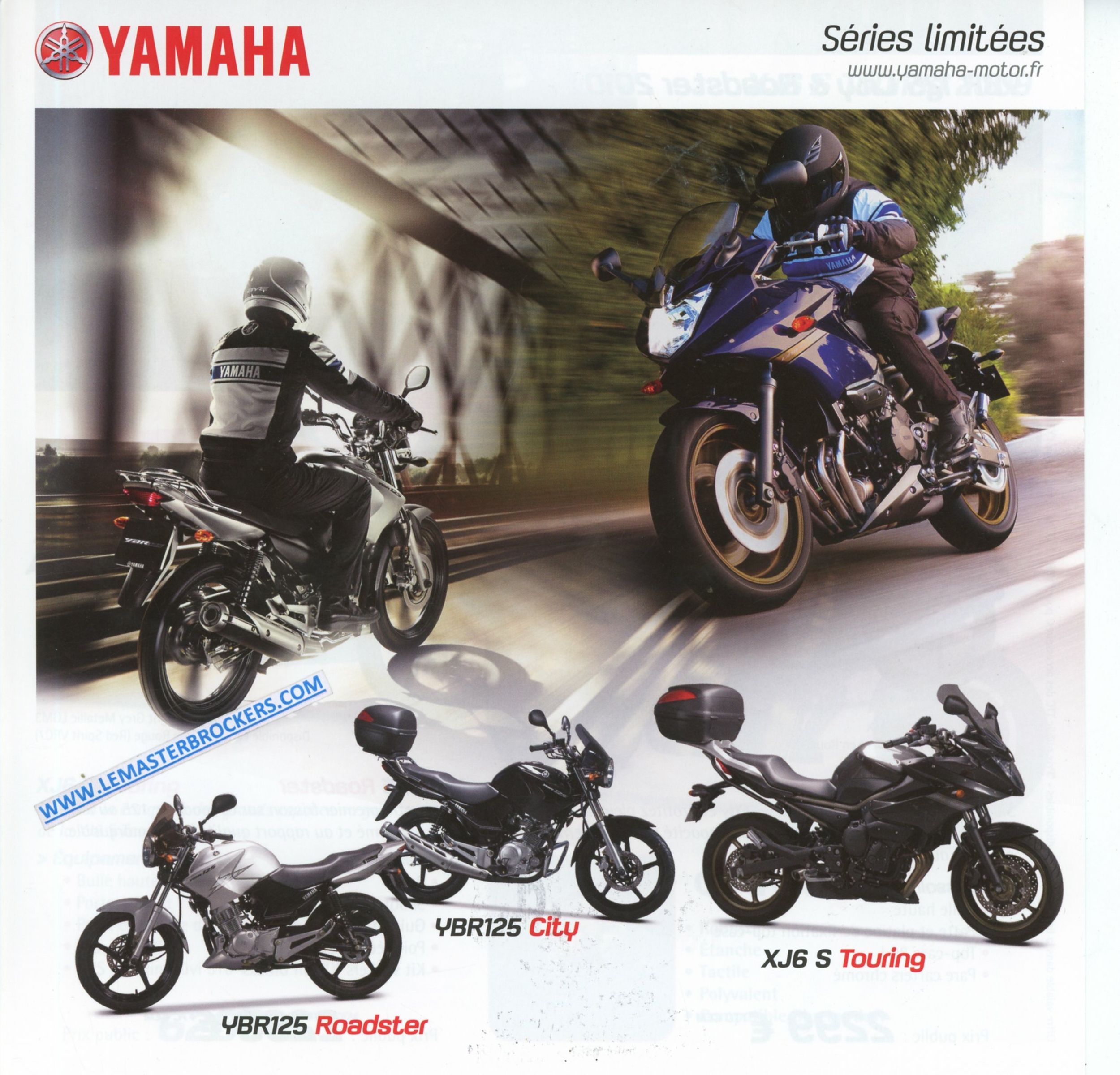 BROCHURE-MOTO-YAMAHA-YBR-125-ybr125-2010-xj6s-2009-LEMASTERBROCKERS-CATALOGUE-PROSPECTUS-MOTO