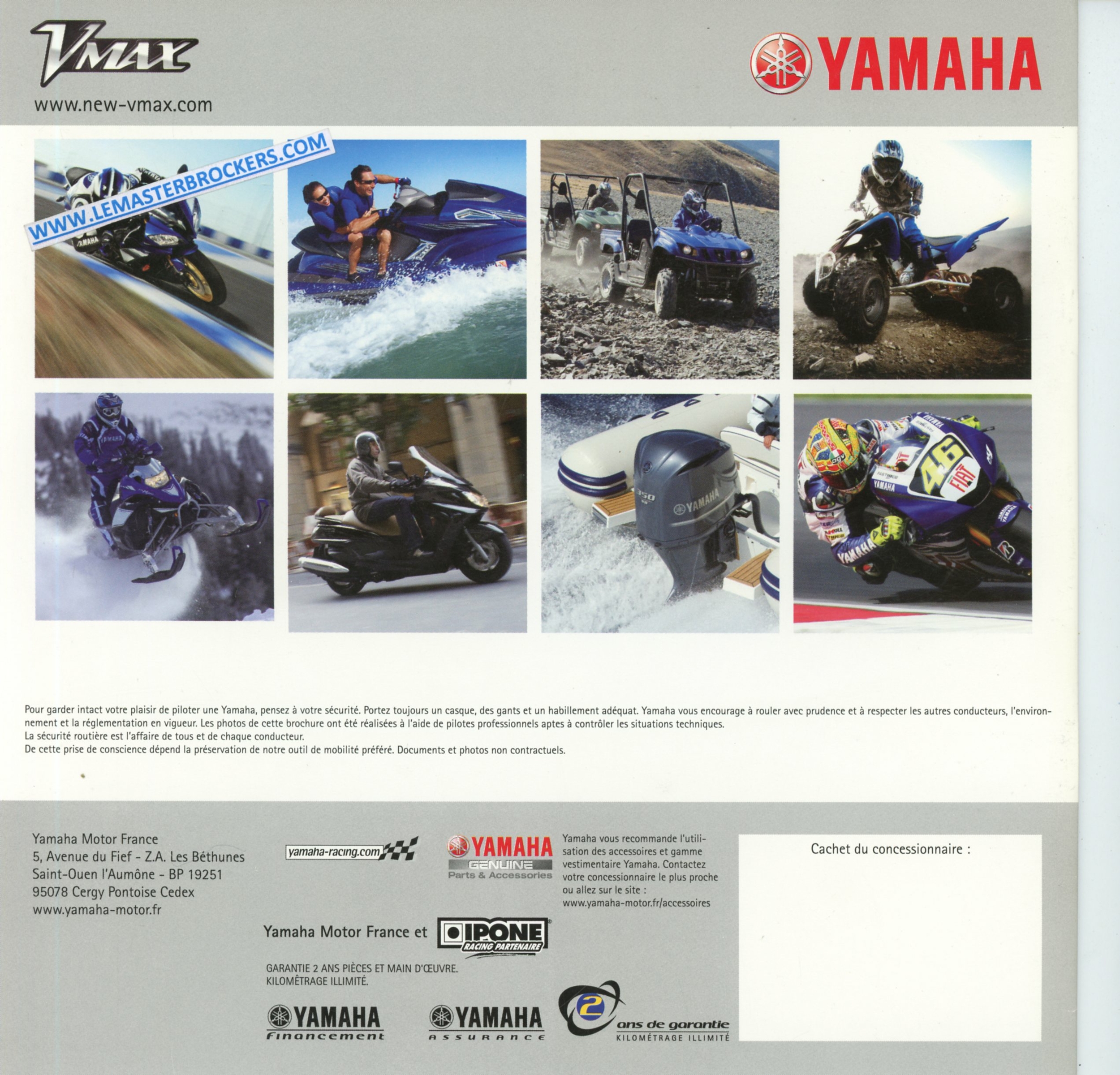 BROCHURE-MOTO-YAMAHA-VMAX-2009-LEMASTERBROCKERS-CATALOGUE-PROSPECTUS-MOTO