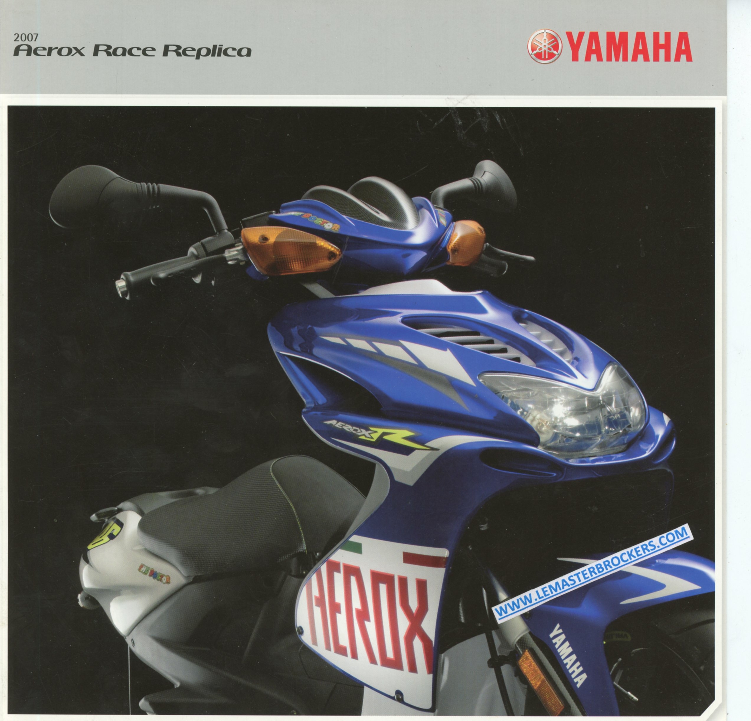 BROCHURE-SCOOTER-YAMAHA-AEROX-RACE-REPLICA-YQ50-2007-LEMASTERBROCKERS-CATALOGUE-PROSPECTUS-MOTO