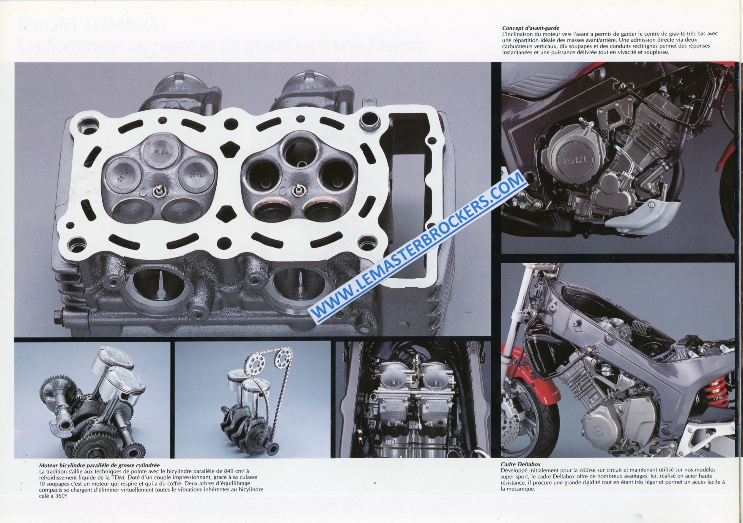 BROCHURE-MOTO-YAMAHA-TDM-850-TDM850-1991-LEMASTERBROCKERS-CATALOGUE-PROSPECTUS-MOTO