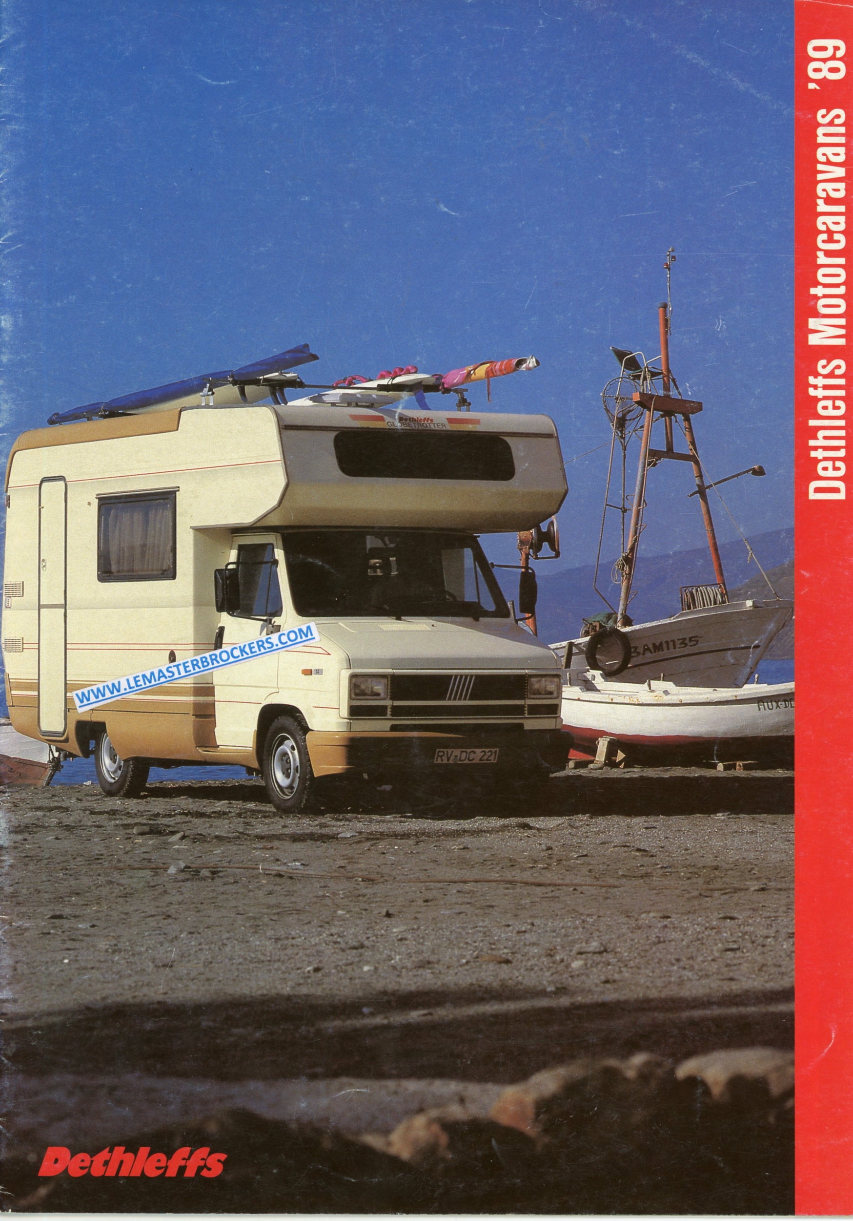 DETHLEFFS-BUS-GLOBETROTTER-1989-LEMASTERBROCKERS-CATALOGUE-PROSPECTUS-CAMPING-CAR-vintage