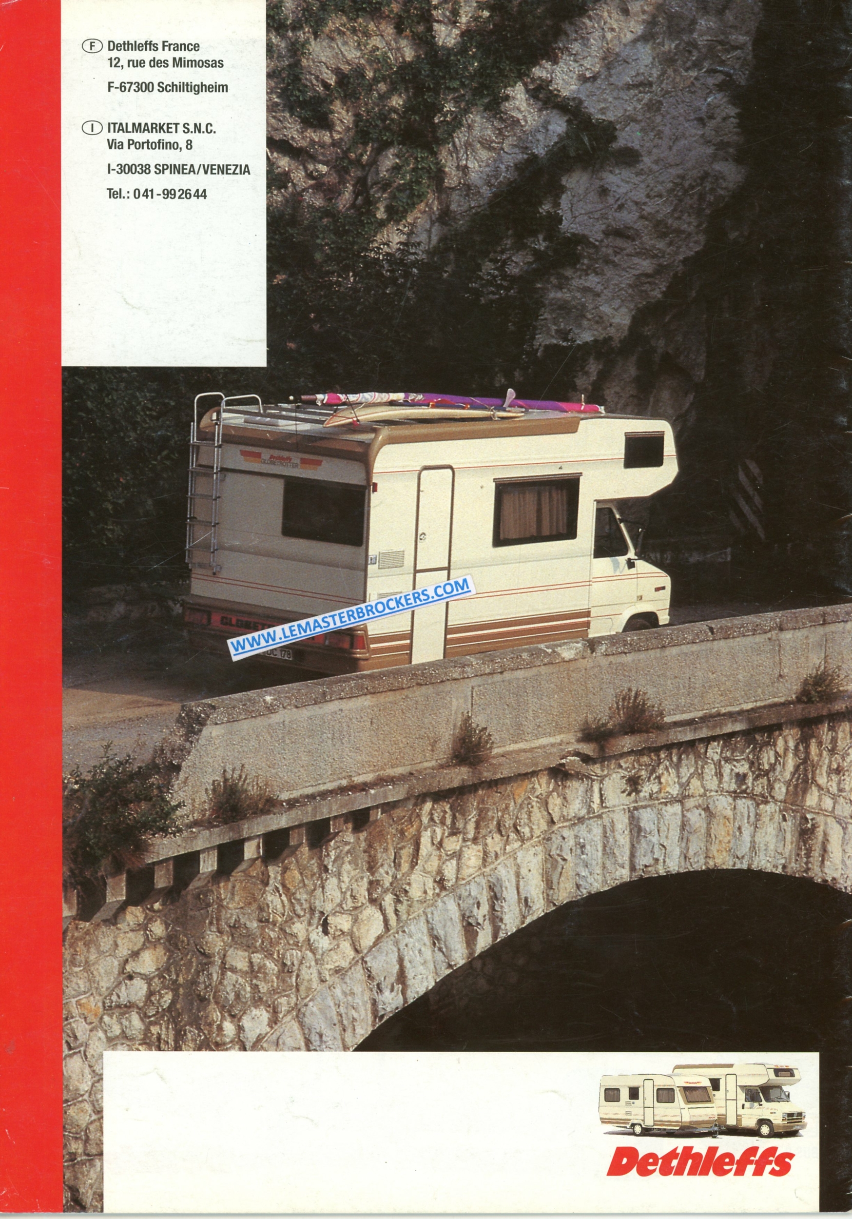 DETHLEFFS-BUS-GLOBETROTTER-1989-LEMASTERBROCKERS-CATALOGUE-PROSPECTUS-CAMPING-CAR-vintage