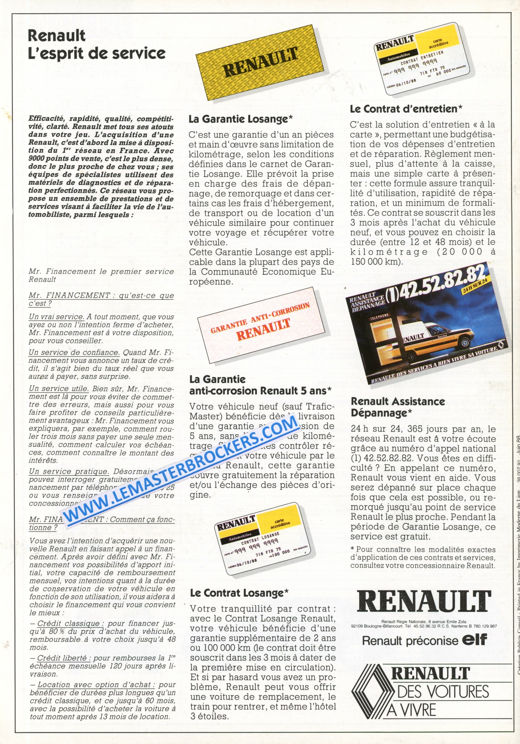 CATALOGUE-RENAULT-9-11-R9-R11-TURBO-GTX-SPRING-TXE-GTL-LEMASTERBROCKERS