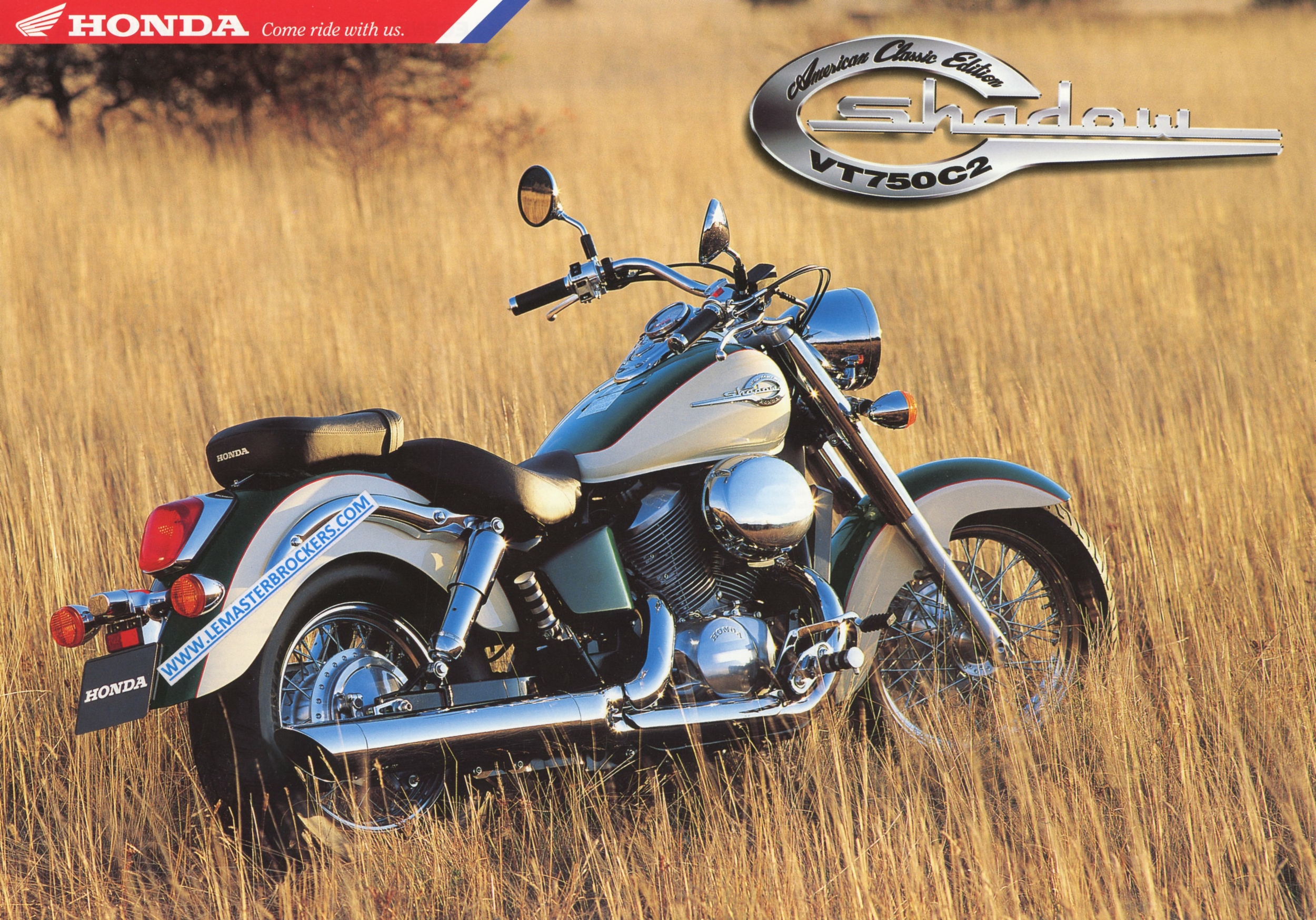 PROSPECTUS-MOTO-HONDA-VT750C2-SHADOW-LEMASTERBROCKERS-1996-BROCHURE-MOTO