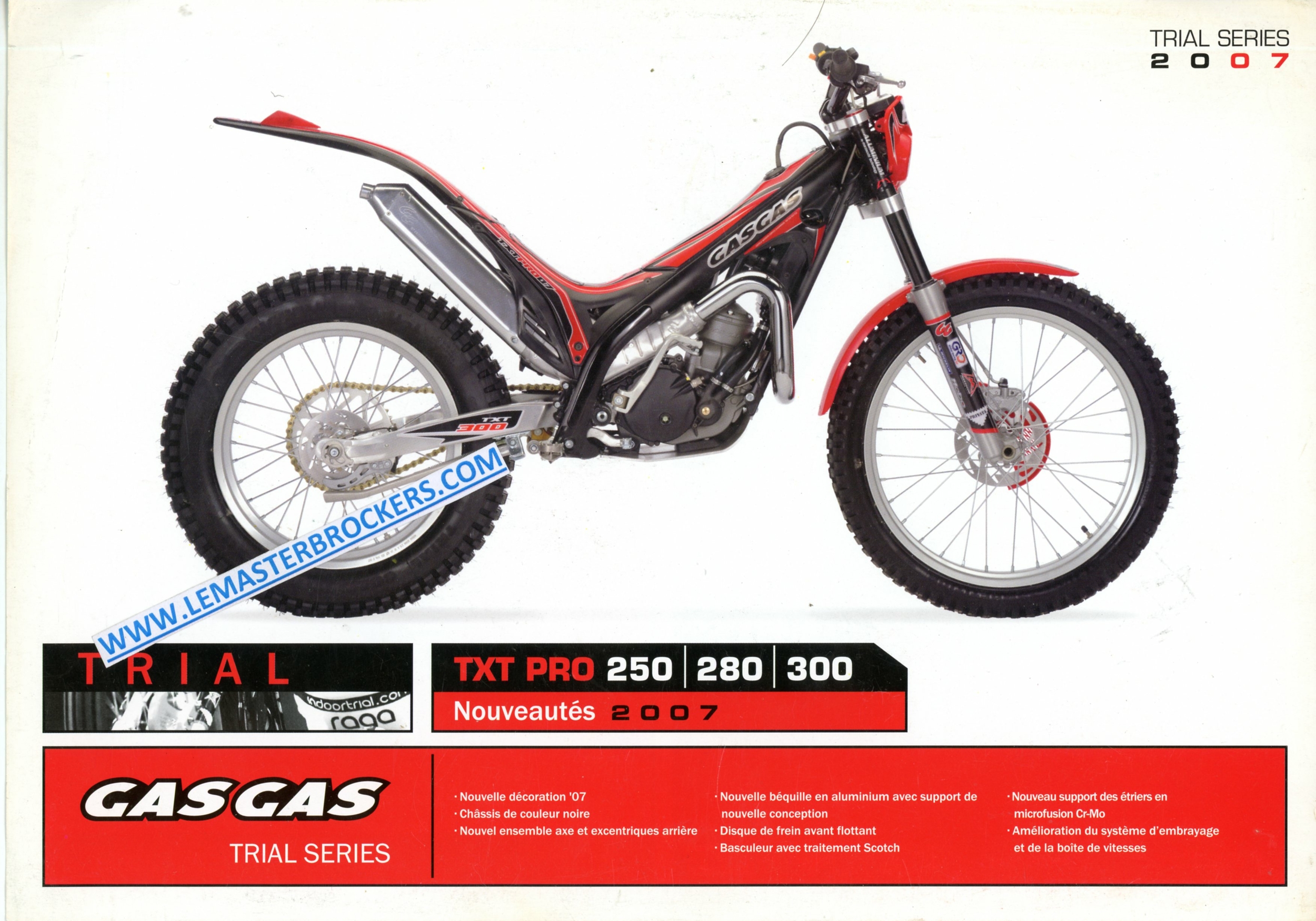 PROSPECTUS MOTO TRIAL GASGAS TXT PRO 250 280 300 2007-LEMASTERBROCKERS