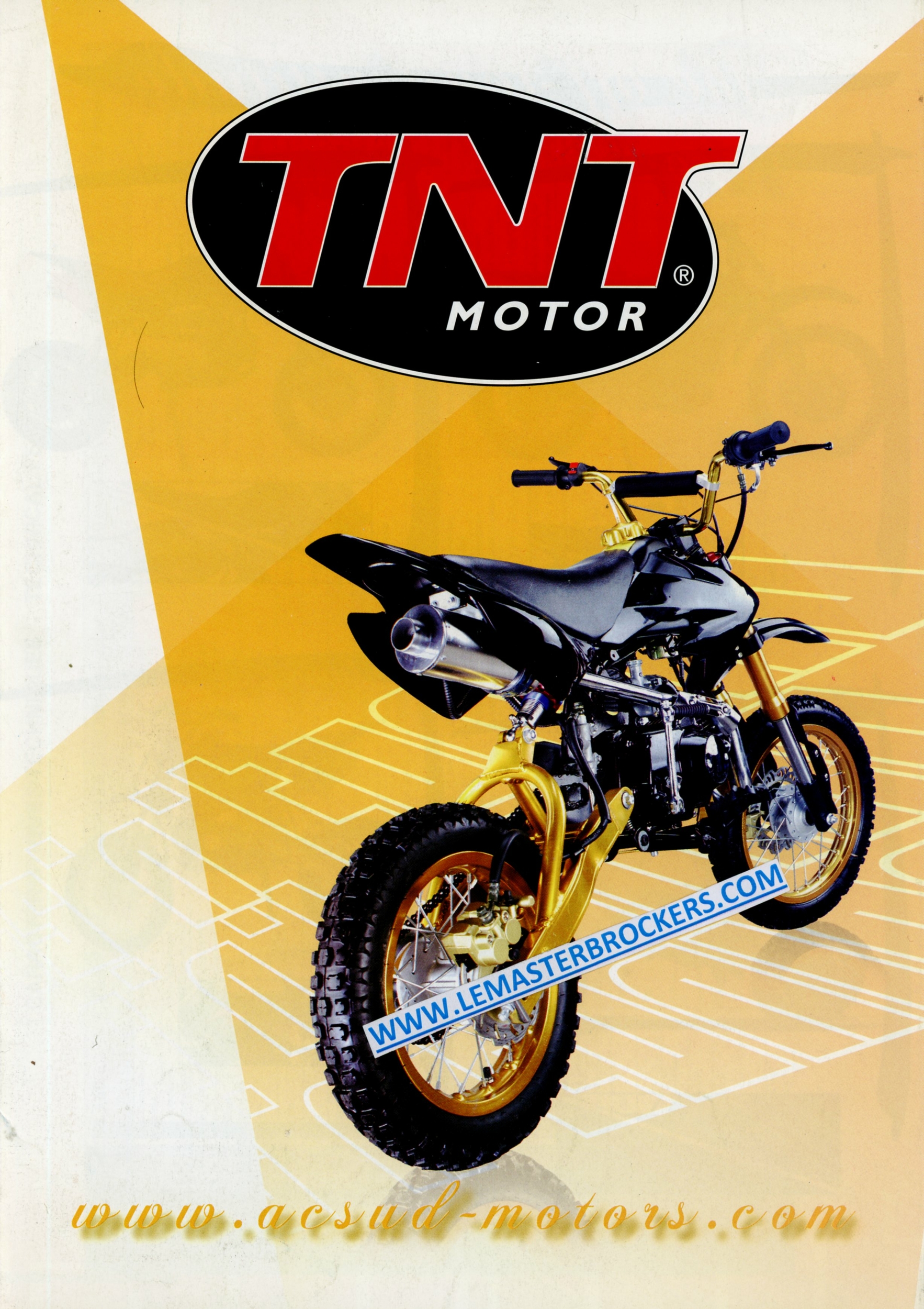 BROCHURE MOTO TNT MOTOR TX JUMP MINI QUADER CROSS DIRT SCUD SPIDER CRX JUNIOR-LEMASTERBROCKERS
